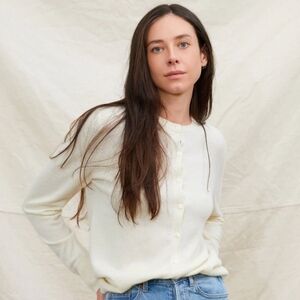 STATE Cashmere Crewneck Button-Down Cardigan – Size Small #N1